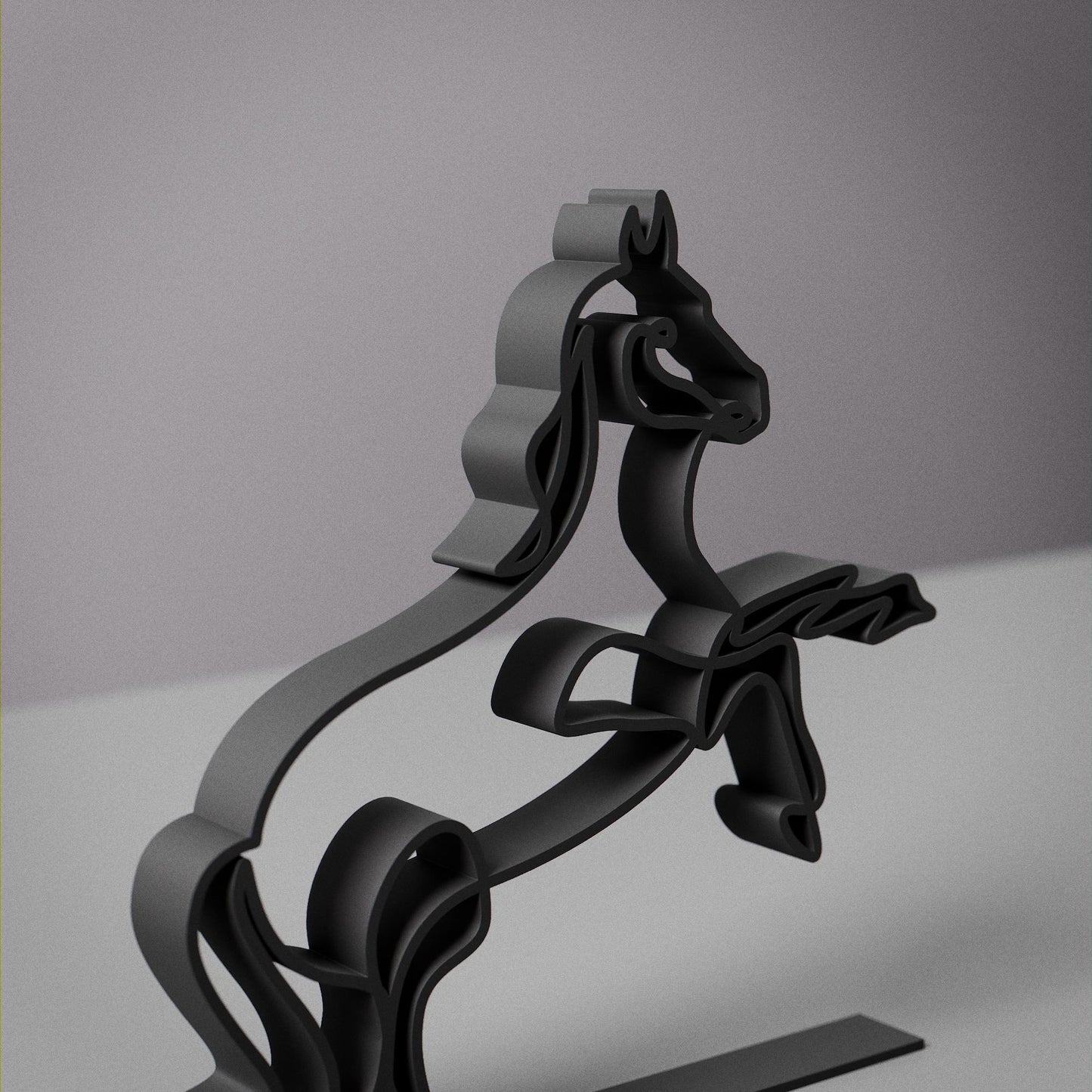 Prancing Horse - Customized Line Art Figure
