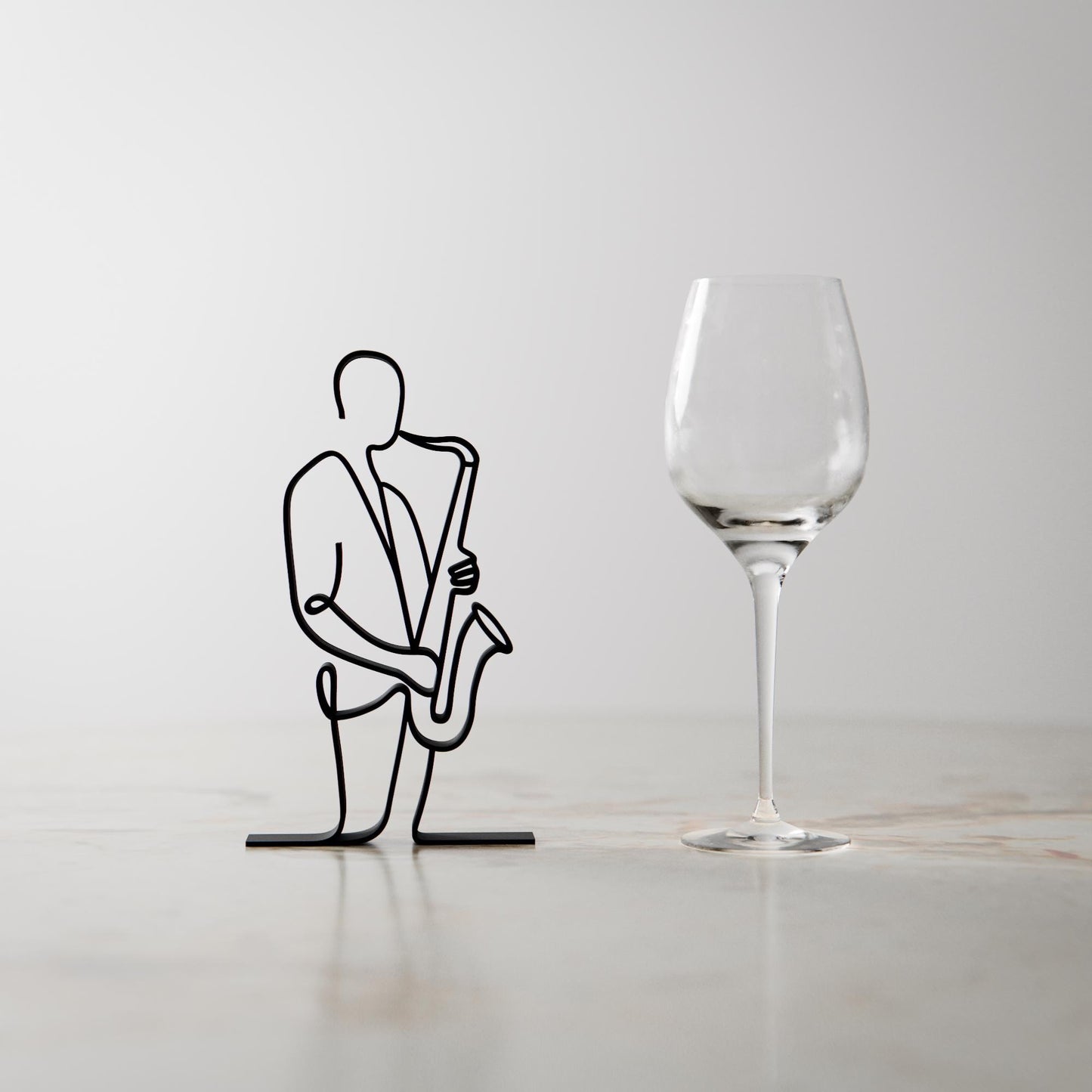 Saxophonist 02 - Customized Line Art Figure