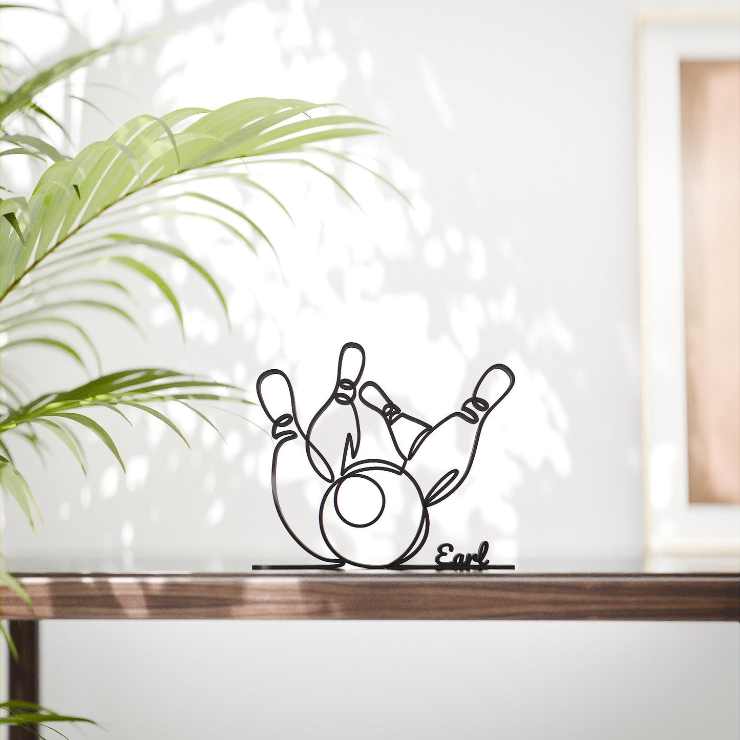 Bowling - Customized Line Art Figure