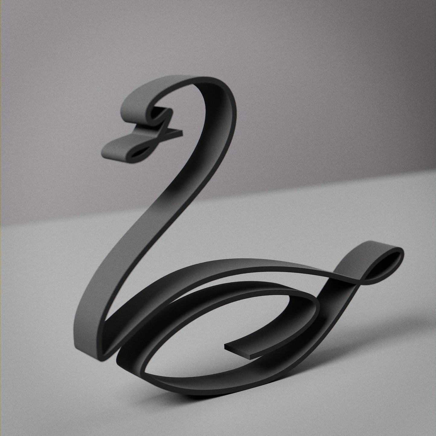 Swan - Line Art Figure