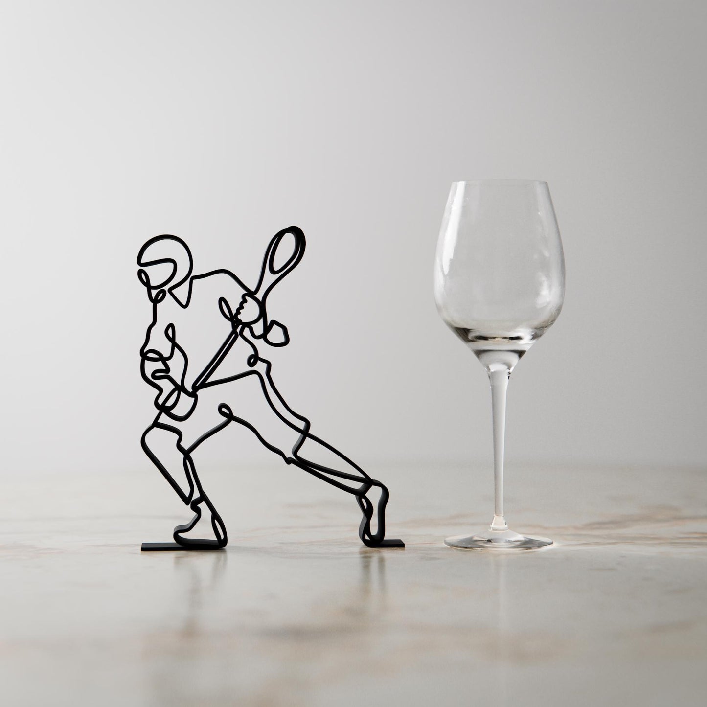 Lacrosse Player - Customized Line Art Figure