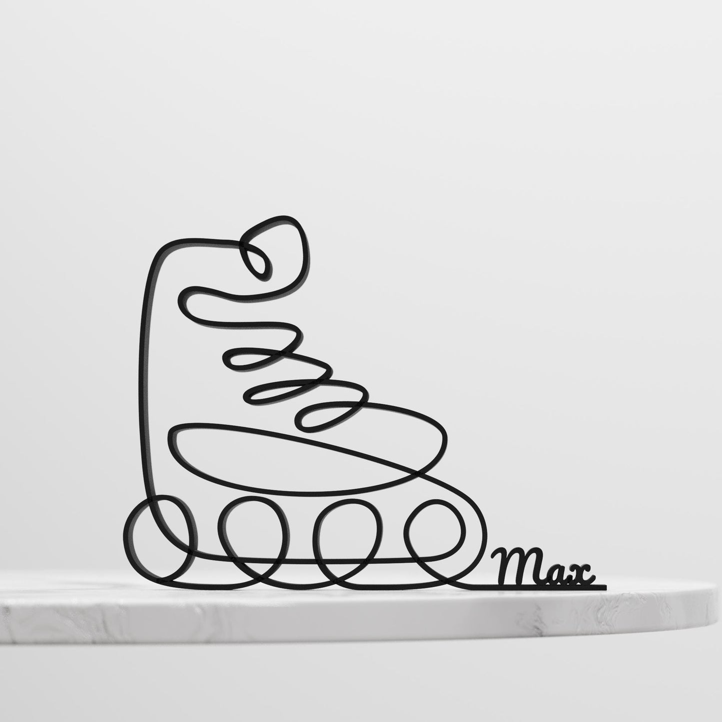 Roller Skater - Customized Line Art Figure