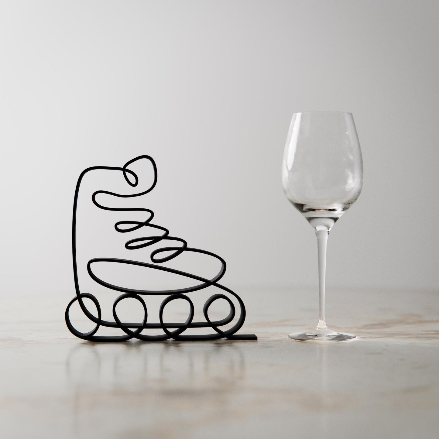 Roller Skater - Customized Line Art Figure