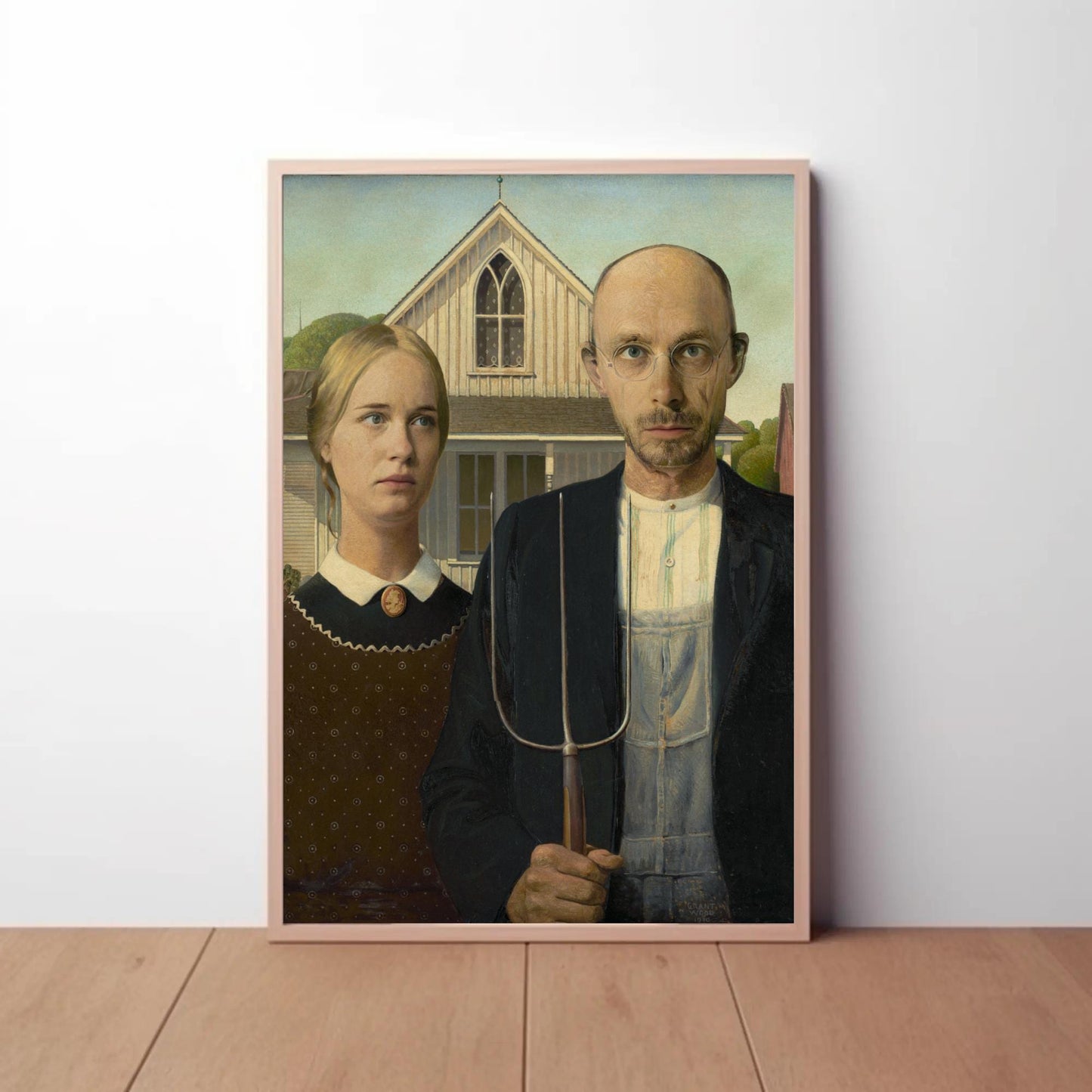 Customized American Gothic Portrait from Photo, Turn Me Into American Gothic | Custom Portrait Gift | Halloween Gift | Digital Download