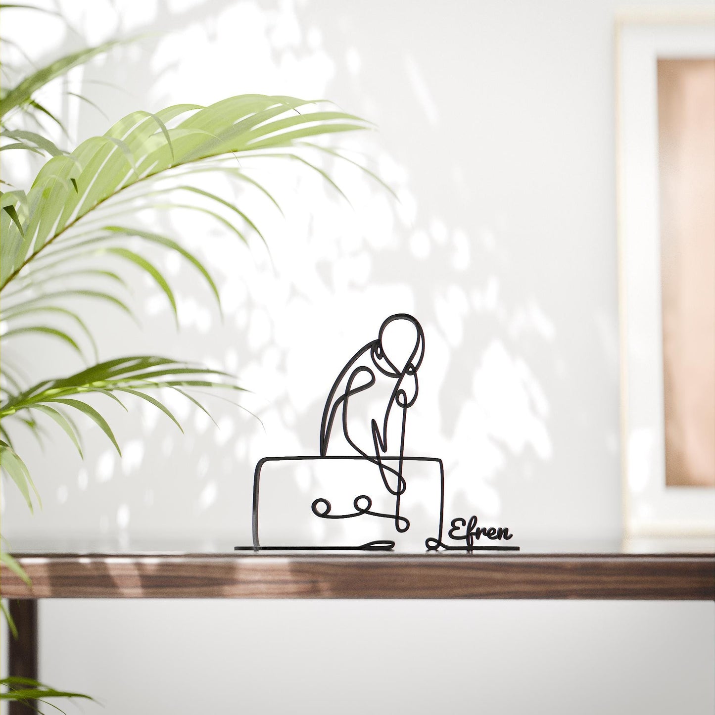 Pool Player - Customized Line Art Figure