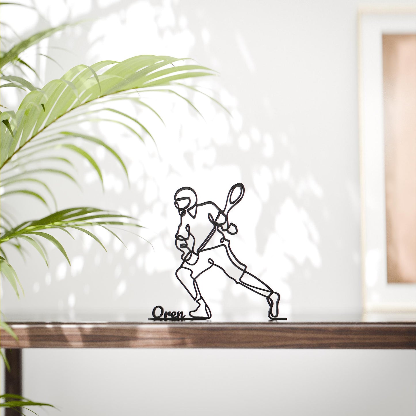 Lacrosse Player - Customized Line Art Figure