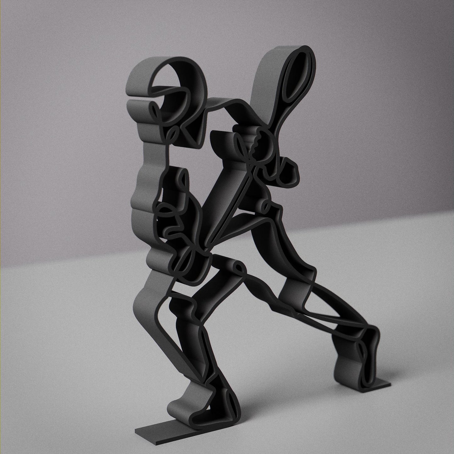 Lacrosse Player - Customized Line Art Figure