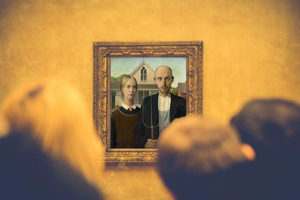 Customized American Gothic Portrait from Photo, Turn Me Into American Gothic | Custom Portrait Gift | Halloween Gift | Digital Download