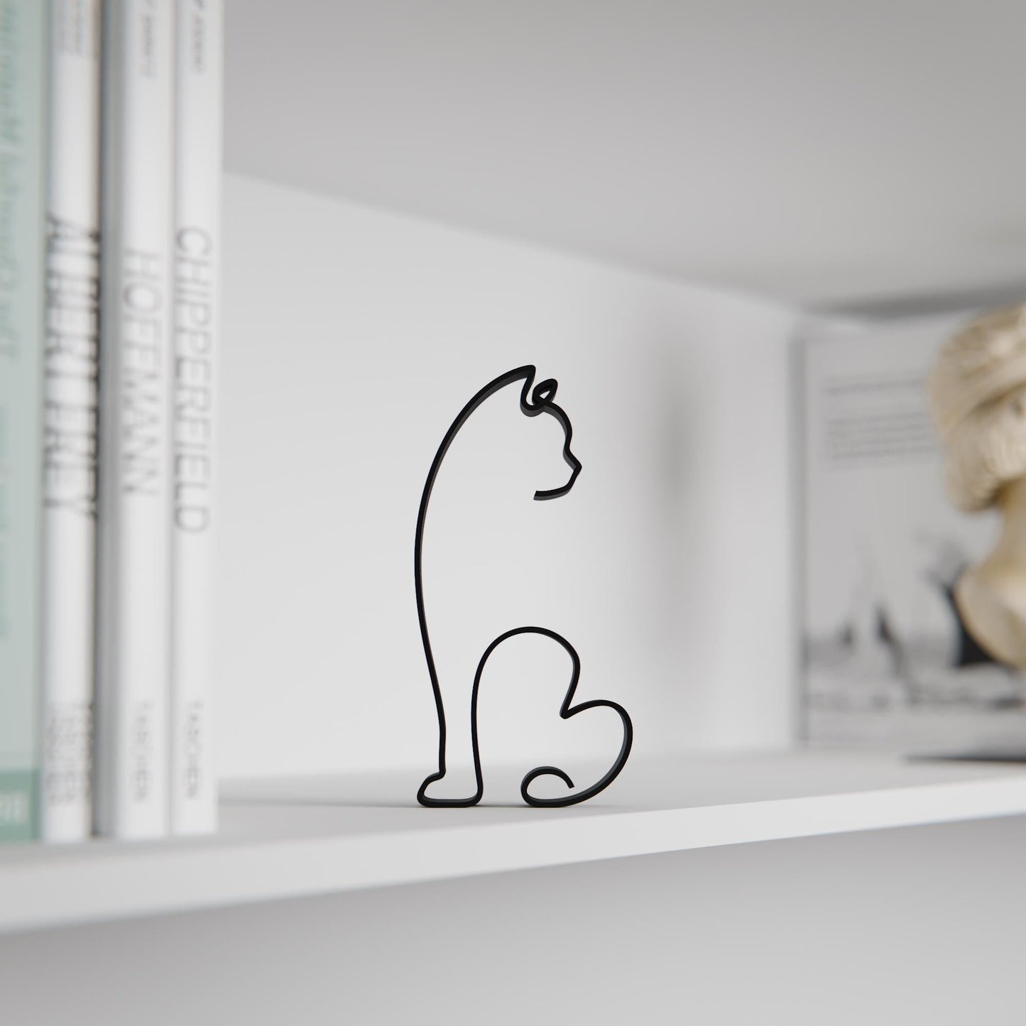 Anatolian Gift BoxManx Shorthair Cat 11 - Line Art Figure