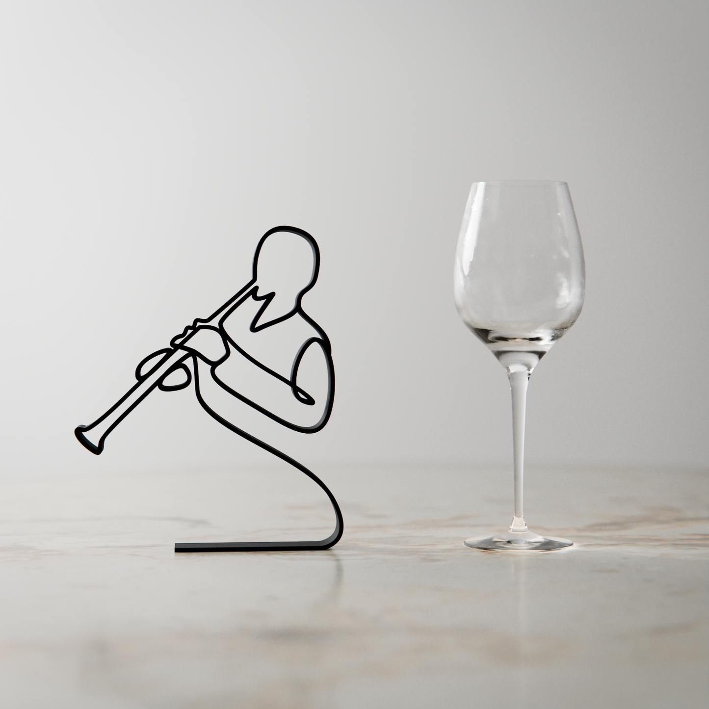 Oboe Player - Customized Line Art Figure