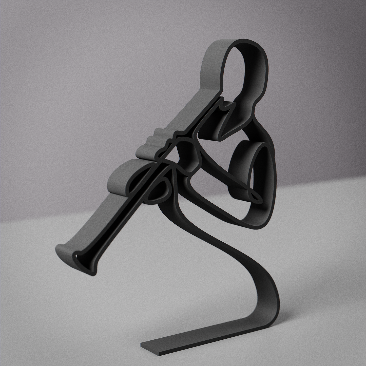 Oboe Player - Customized Line Art Figure