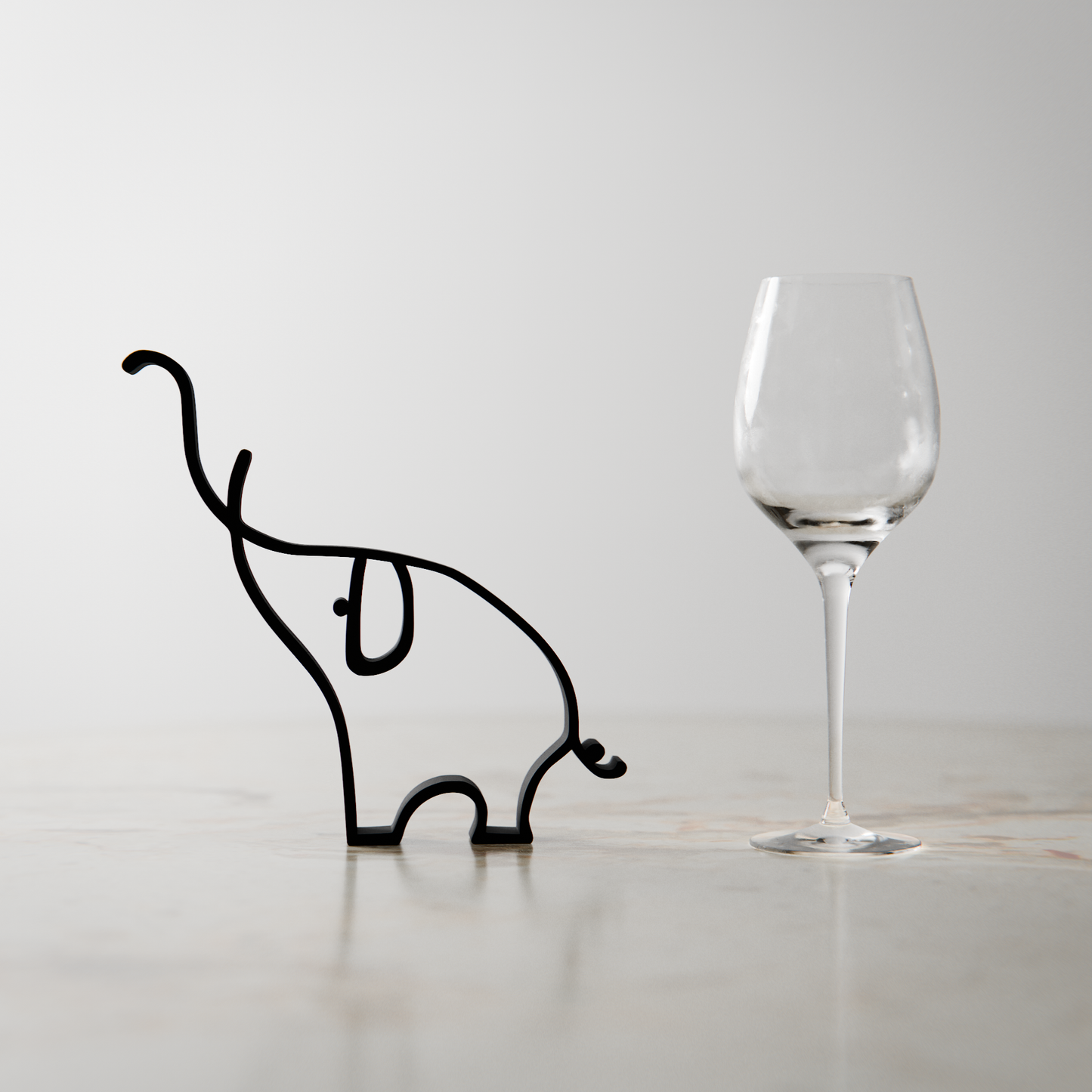 Picasso's Elephant - Line Art Figure