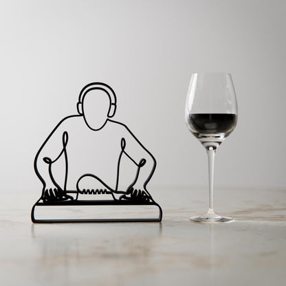 DJ - Customized Line Art Figure