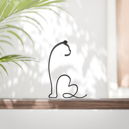 Scottish Fold Shorthair Cat 08 - Line Art Figure