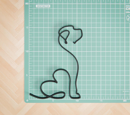 Golden Doodle Dog 33 - Line Art Figure