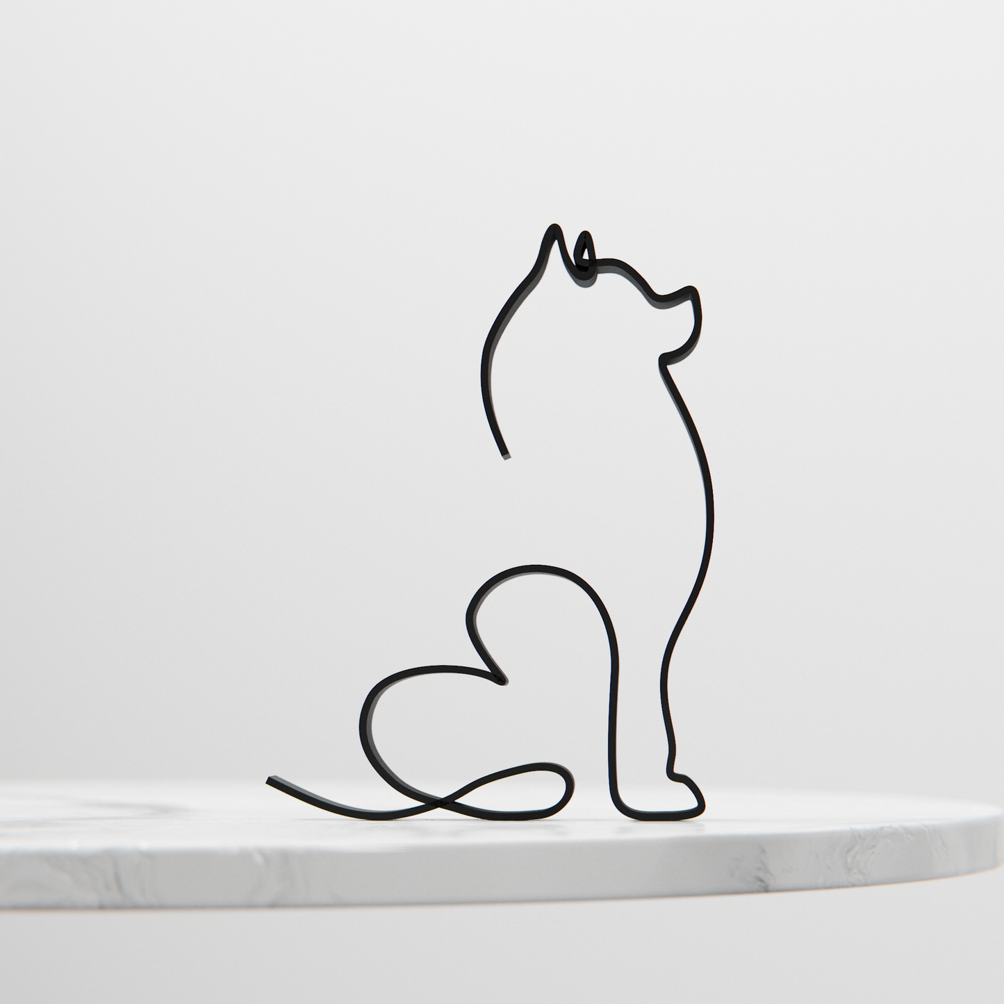 Pomeranian Dog 12 - Line Art Figure
