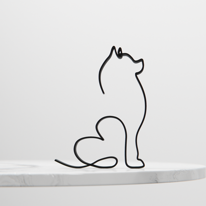 Pomeranian Dog 12 - Line Art Figure