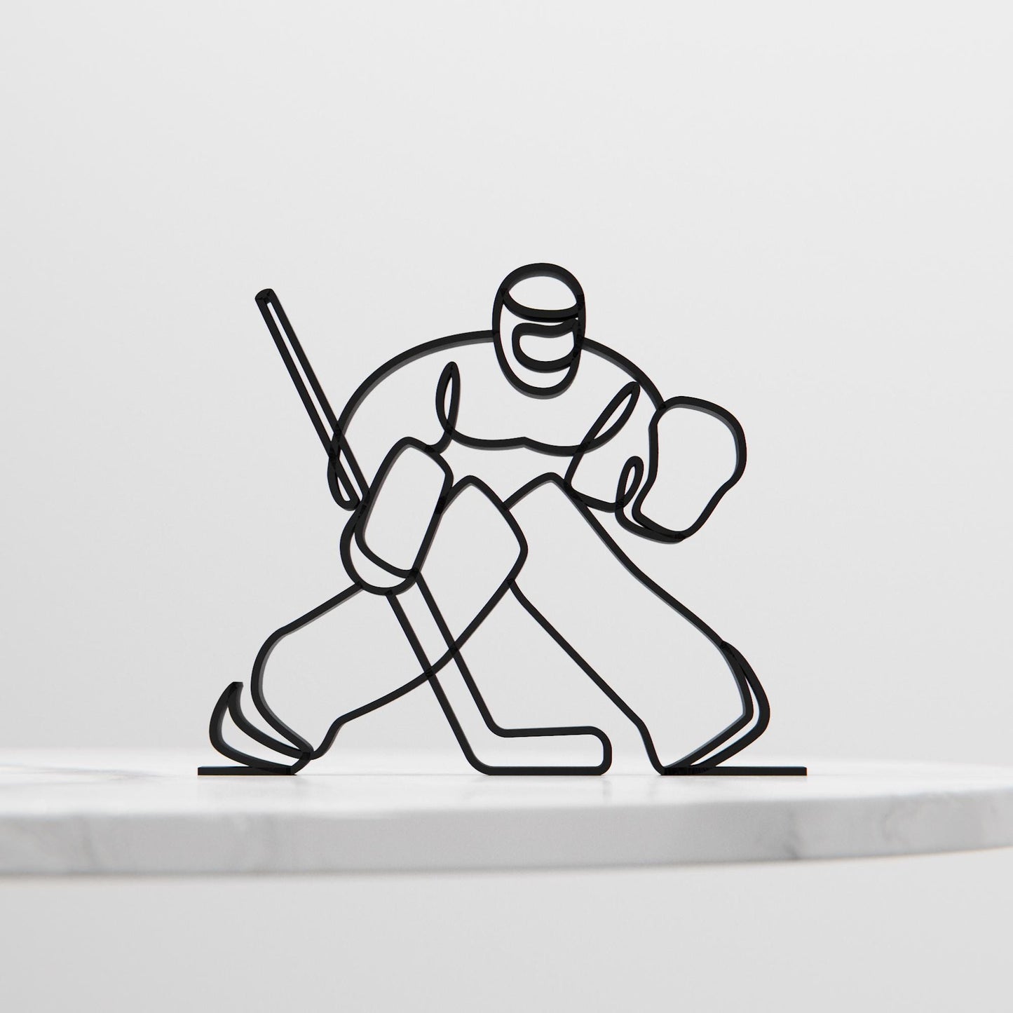 Hockey Goalie - Customized Line Art Figure