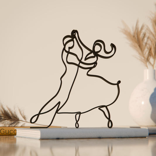 Tango Dancers - Line Art Figure