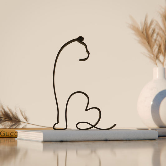 Scottish Fold Shorthair Cat 08 - Line Art Figure