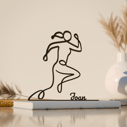 Female Runner - Customized Line Art Figure