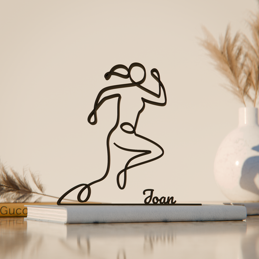 Female Runner - Customized Line Art Figure