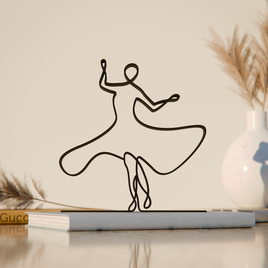 Bollywood Dancer - Line Art Figure