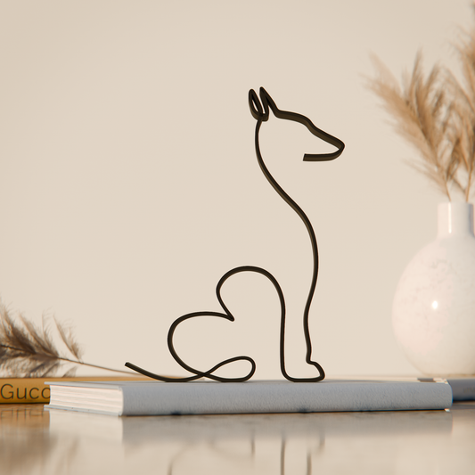 Podenco Dog 20 - Line Art Figure