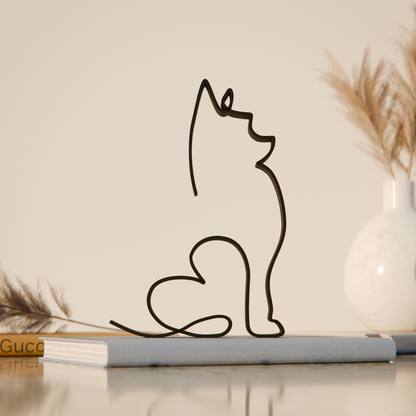 Yorkshire Terrier Dog 09 - Line Art Figure