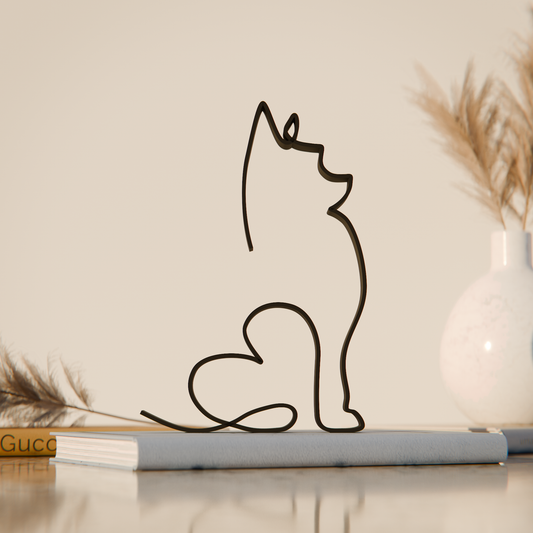 Yorkshire Terrier Dog 09 - Line Art Figure