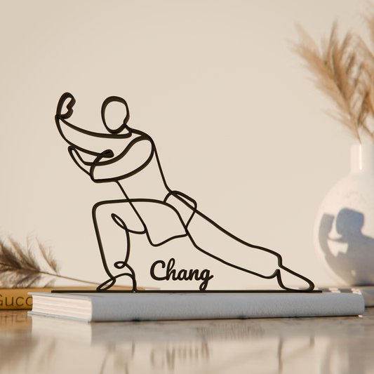 Tai Chi Practitioner - Customized Line Art Figure