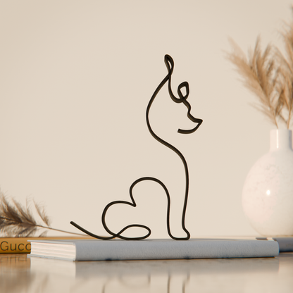 Chinese Crested Dog 07 - Line Art Figure