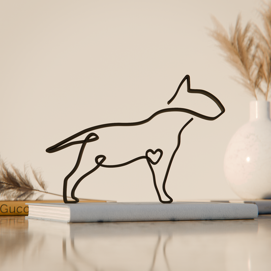Bull Terrier Dog 83 - Line Art Figure