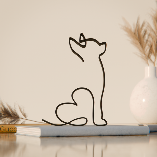 Chihuahua Dog 04 - Line Art Figure