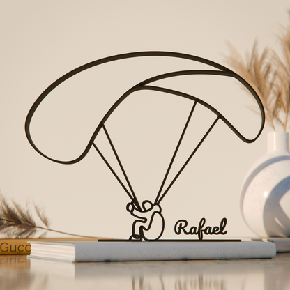 Paraglider - Customized Line Art Figure