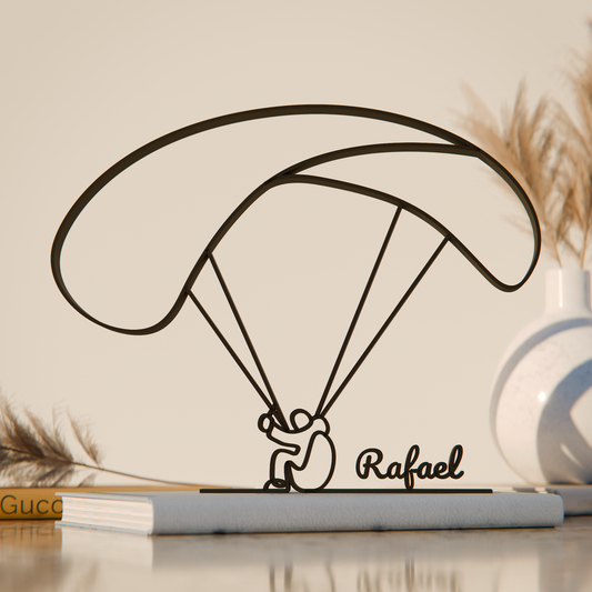 Paraglider - Customized Line Art Figure