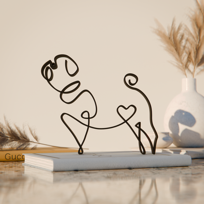 Pug Dog 79 - Line Art Figure