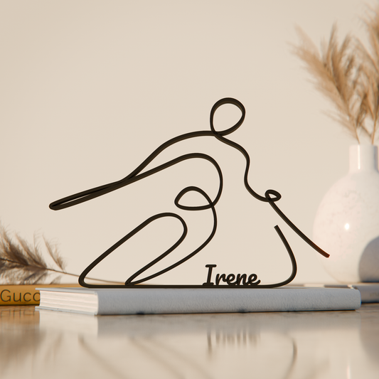 Skier - Customized Line Art Figure