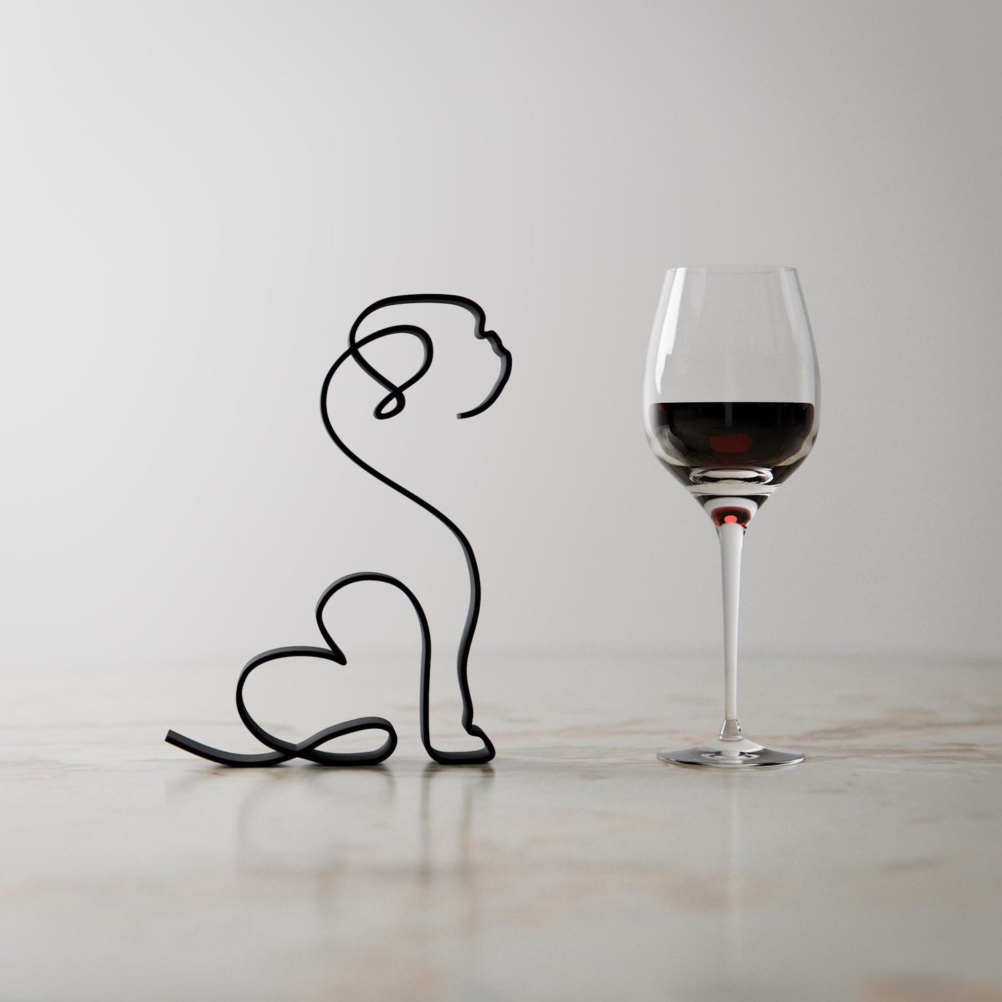 Pekingese Dog 31 - Line Art Figure