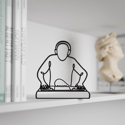 DJ - Customized Line Art Figure