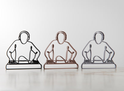 DJ - Customized Line Art Figure