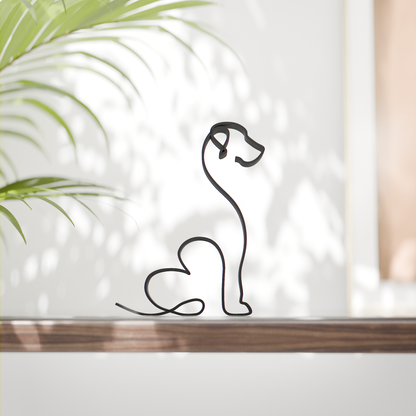 Great Dane Dog 18 - Line Art Figure -