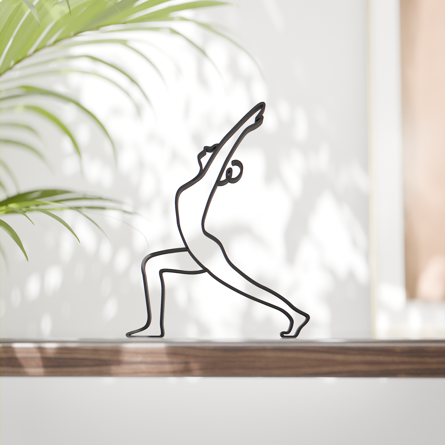 Yoga Warrior Pose - Customized Line Art Figure