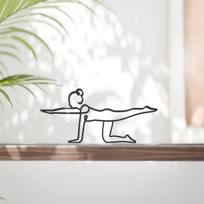 Yoga Balancing Table Pose - Customized Line Art Figure