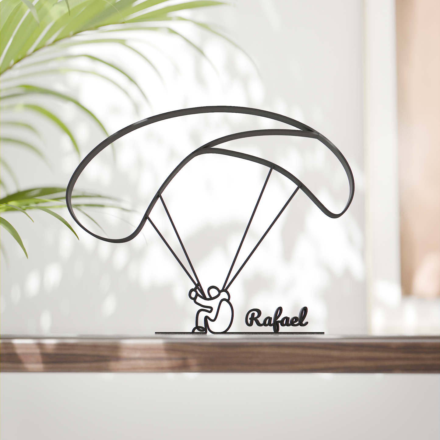 Paraglider - Customized Line Art Figure