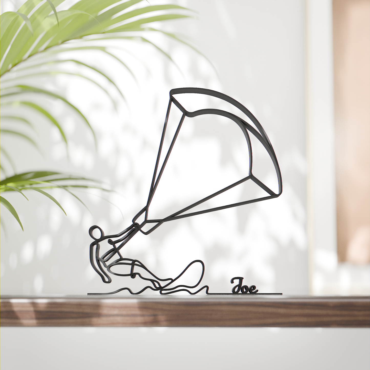 Kite Surfer - Customized Line Art Figure