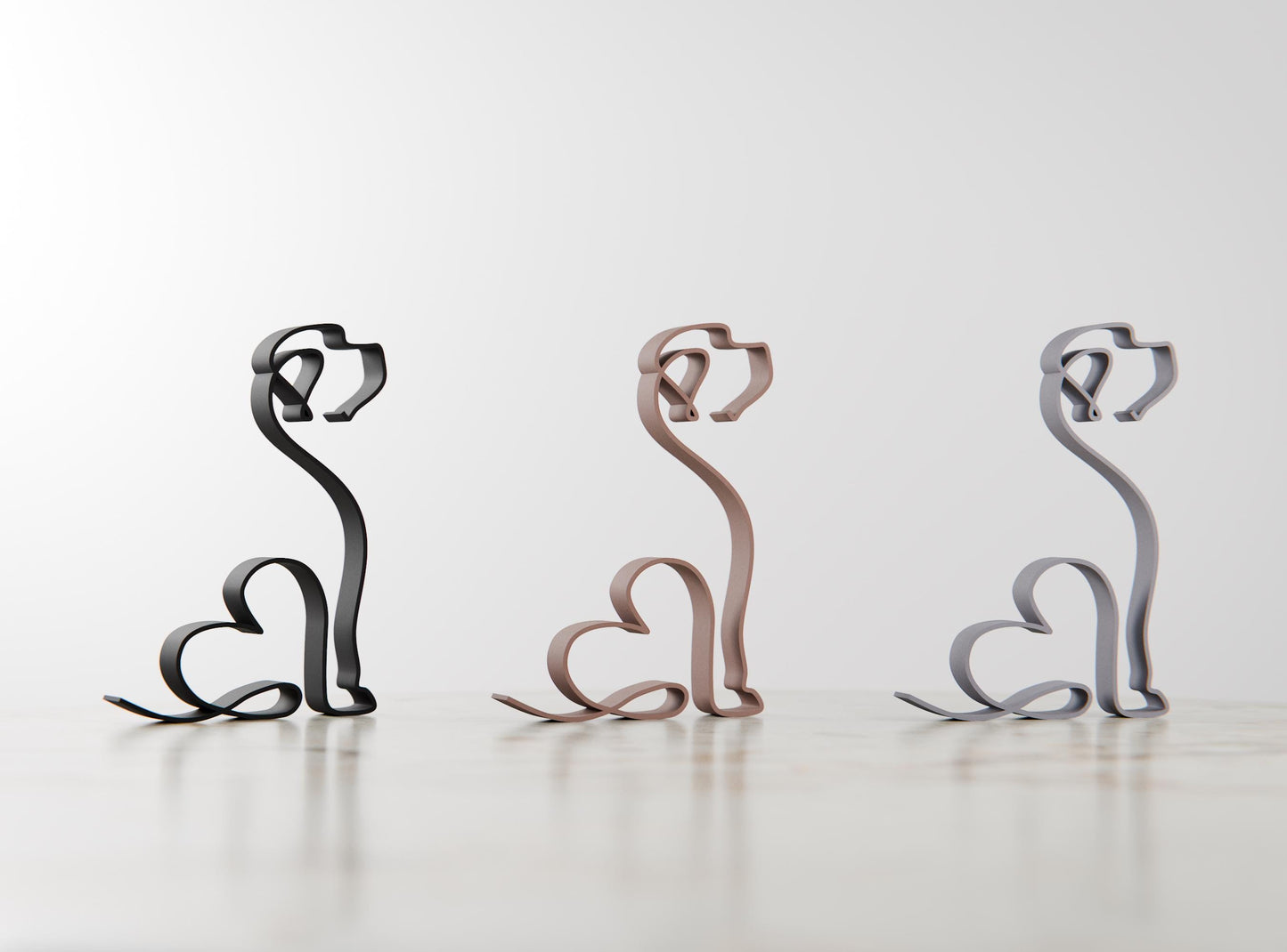 Golden Doodle Dog 33 - Line Art Figure