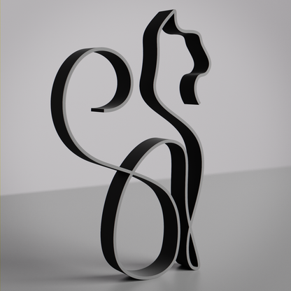Cat 14 - Line Art Figure