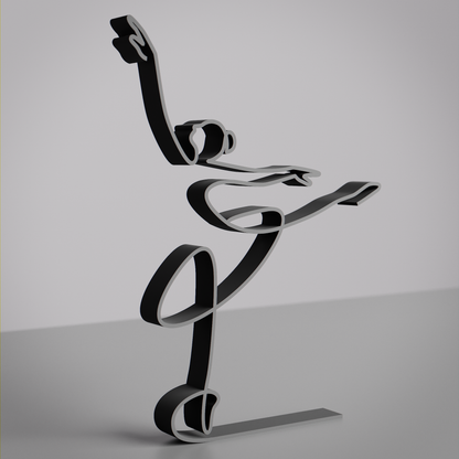 Ballerina - Customized Line Art Figure