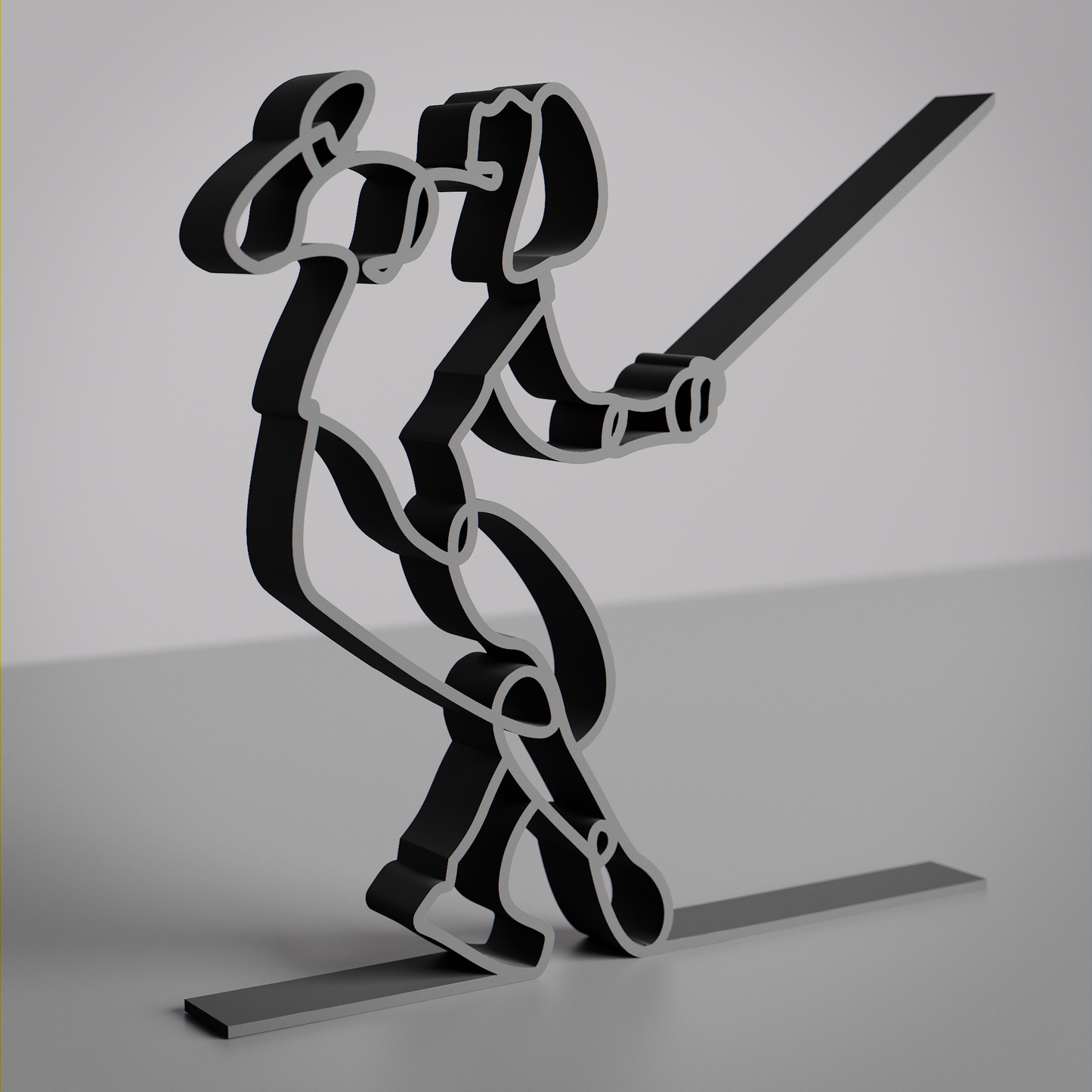 Fencer - Customized Line Art Figure